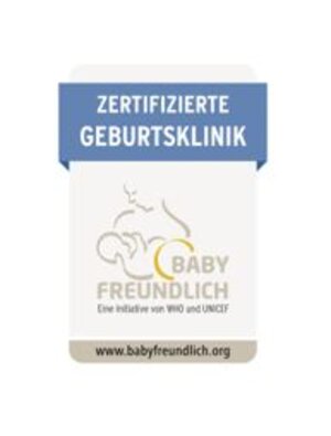 Zertifizierte Geburtsklinik. Babyfreundlich, eine Initiative von WHO und UNICEF.